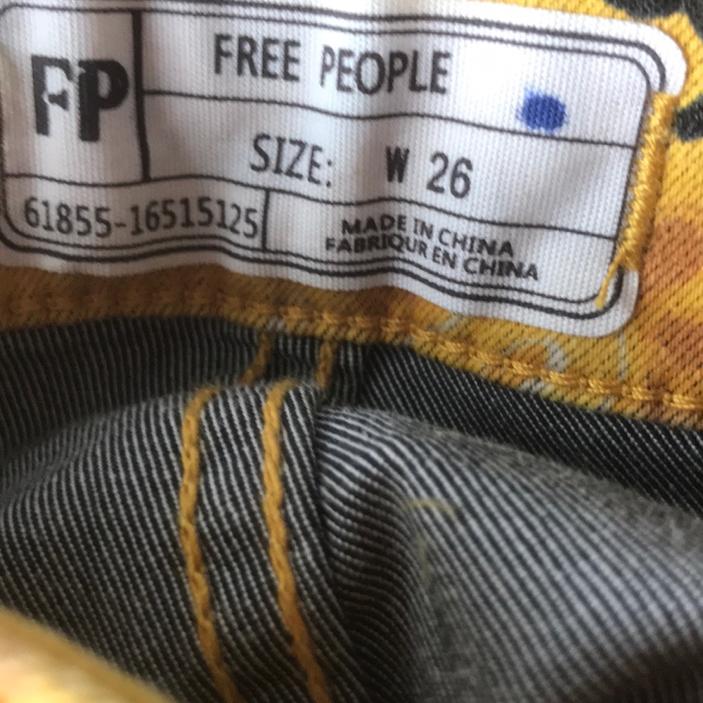 Free People Just Float in Flare Jeans Yellow 26 25 - Picture 8 of 16